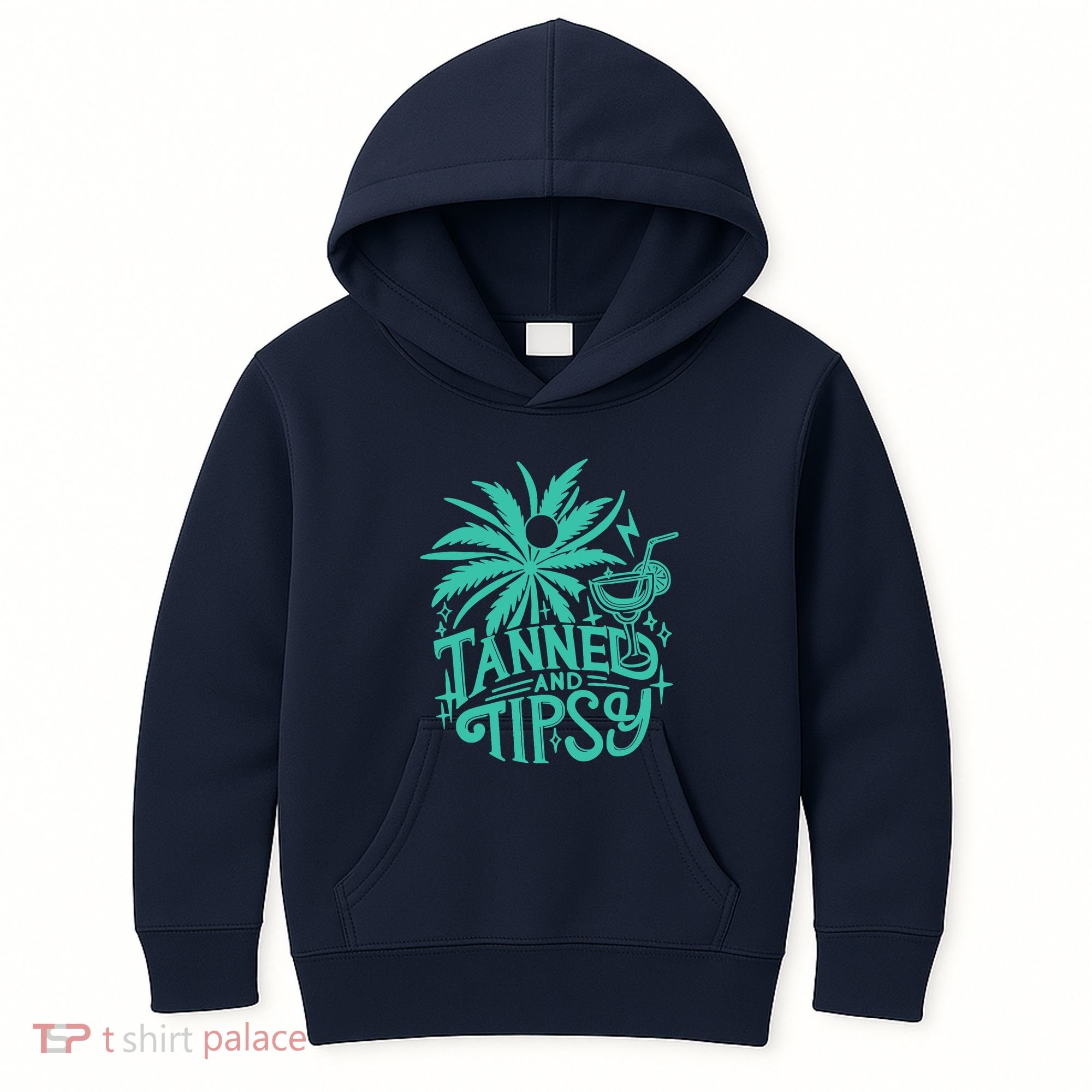 Retro Tanned And Tipsy Beach Summer Vacation Funny Kids Hoodie