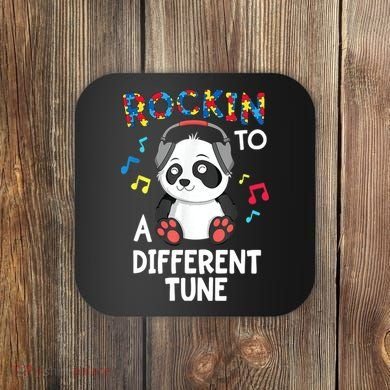 Rockin To A Different Tune Autism Awarness Coaster