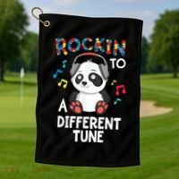 Rockin To A Different Tune Autism Awarness Golf Towel thumb 1