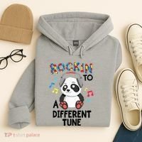Rockin To A Different Tune Autism Awarness Hoodie thumb 4
