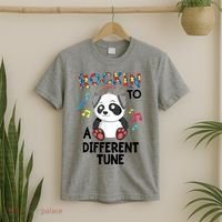 Rockin To A Different Tune Autism Awarness T-Shirt thumb 2