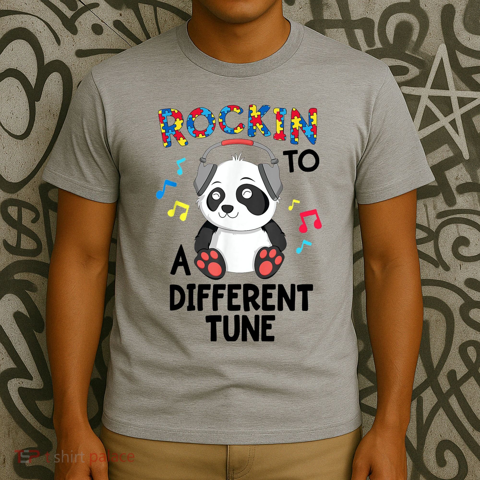 Rockin To A Different Tune Autism Awarness T-Shirt