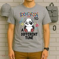 Rockin To A Different Tune Autism Awarness T-Shirt thumb 6