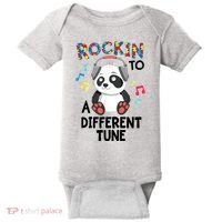 Rockin To A Different Tune Autism Awarness Baby Bodysuit thumb 0