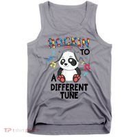 Rockin To A Different Tune Autism Awarness Tank Top thumb 0