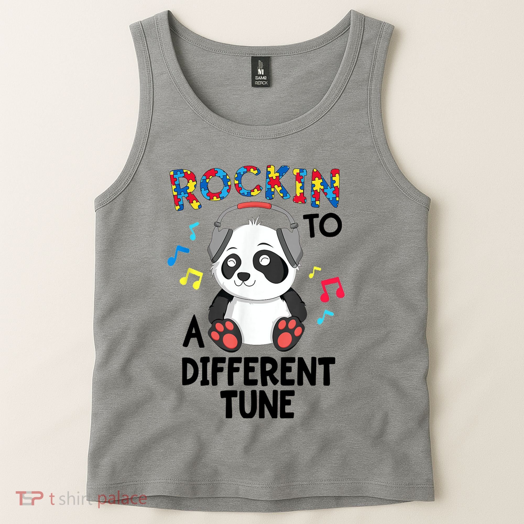 Rockin To A Different Tune Autism Awarness Tank Top