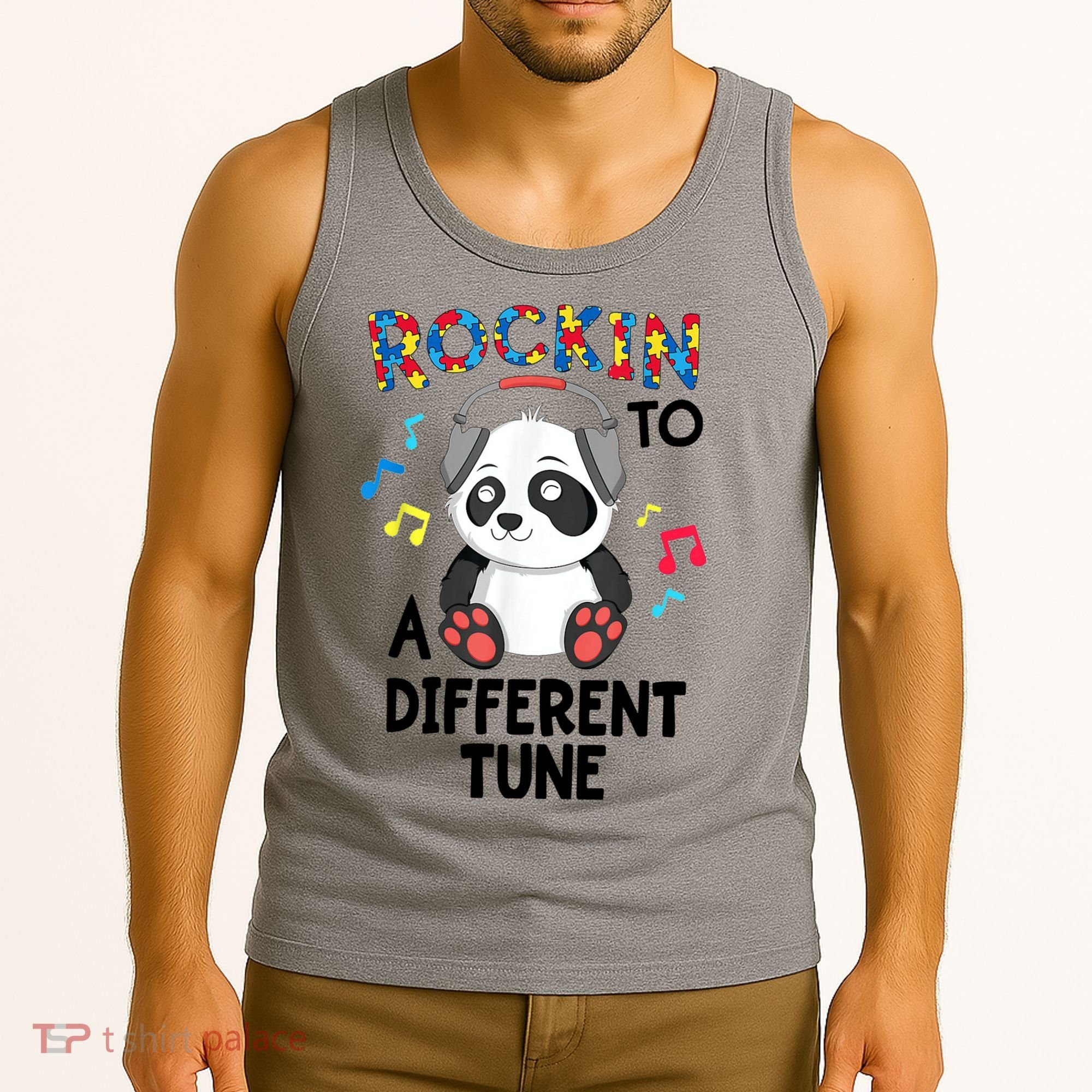 Rockin To A Different Tune Autism Awarness Tank Top
