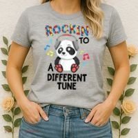 Rockin To A Different Tune Autism Awarness Women's T-Shirt thumb 2