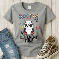 Rockin To A Different Tune Autism Awarness Women's T-Shirt thumb 3