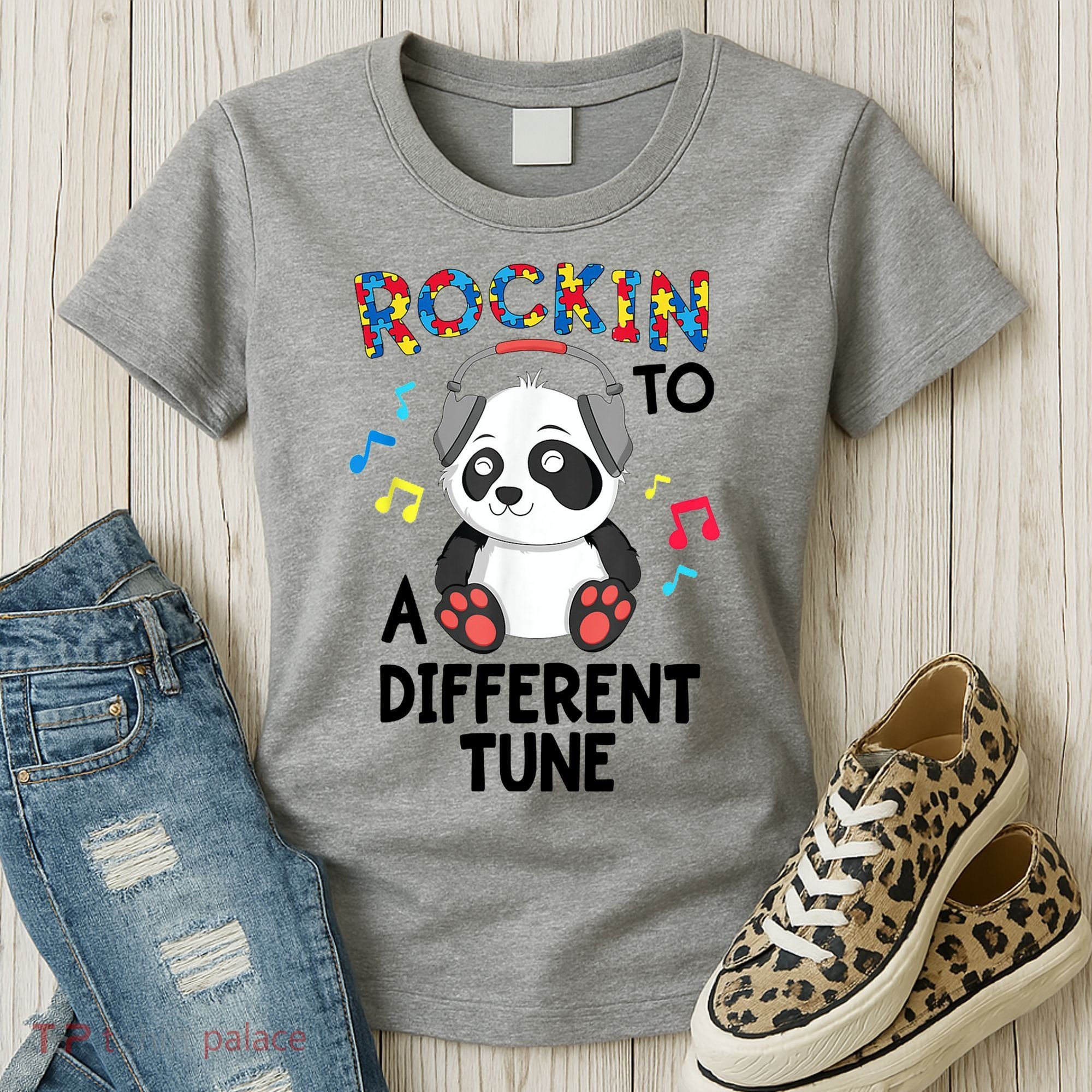Rockin To A Different Tune Autism Awarness Women's T-Shirt