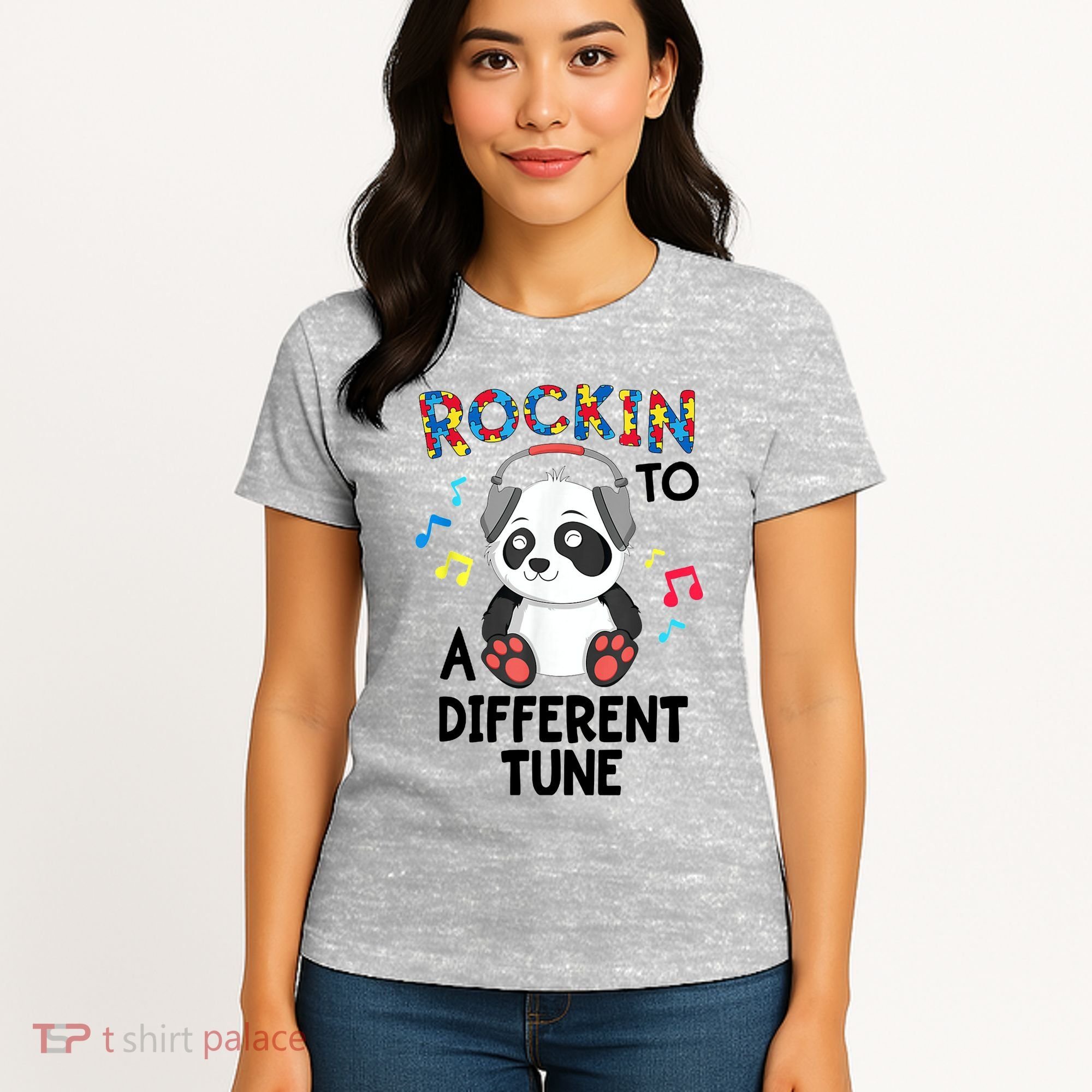 Rockin To A Different Tune Autism Awarness Women's T-Shirt
