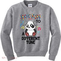 Rockin To A Different Tune Autism Awarness Kids Sweatshirt thumb 0