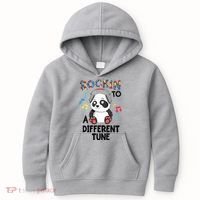 Rockin To A Different Tune Autism Awarness Kids Hoodie thumb 0