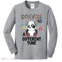 Rockin To A Different Tune Autism Awarness Kids Long Sleeve Shirt thumb 0
