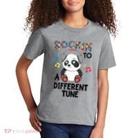 Rockin To A Different Tune Autism Awarness Kids T-Shirt thumb 2