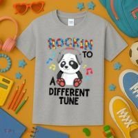 Rockin To A Different Tune Autism Awarness Kids T-Shirt thumb 3