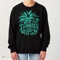 Retro Tanned And Tipsy Beach Summer Vacation Women's Sweatshirt thumb 0
