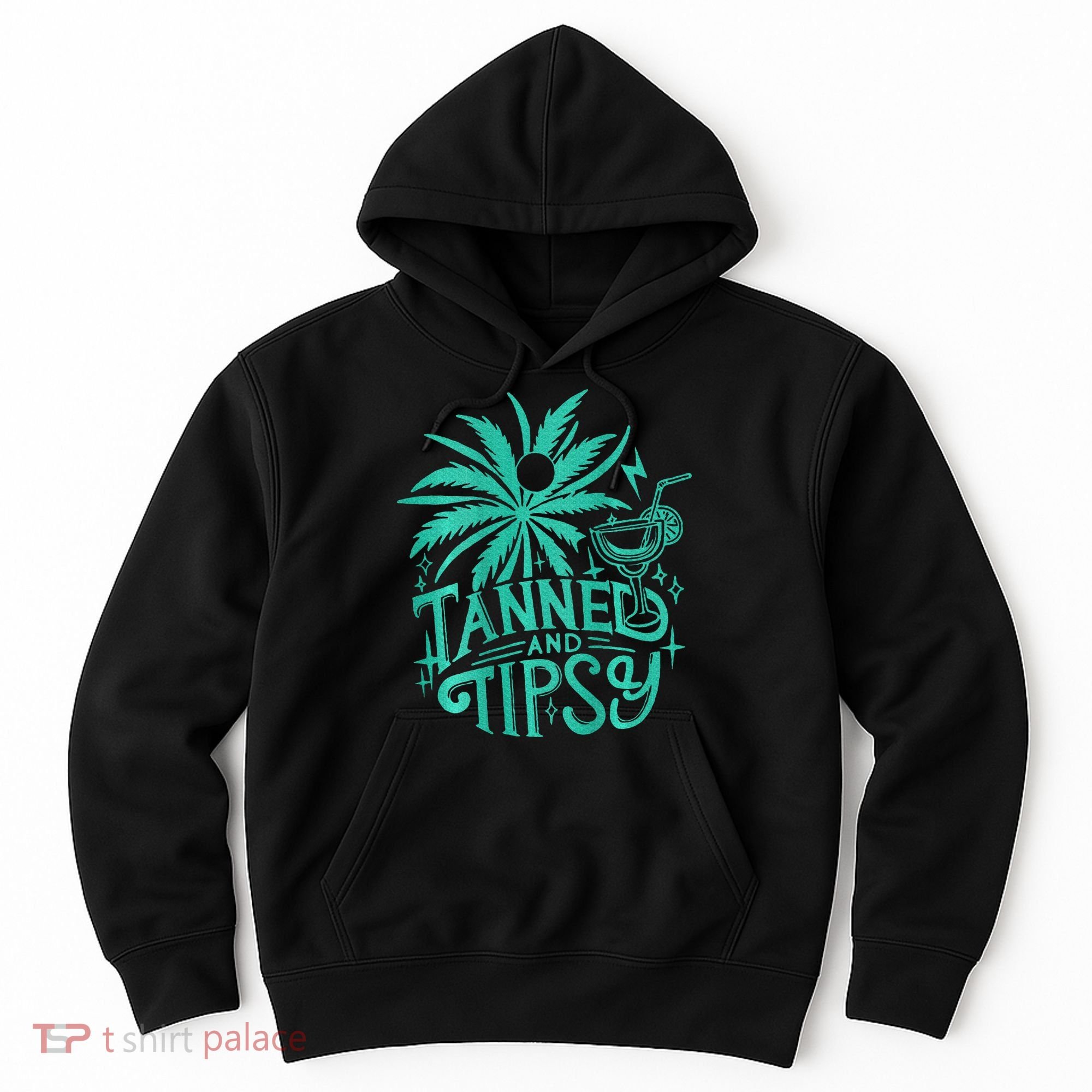 Retro Tanned And Tipsy Beach Summer Vacation Hoodie