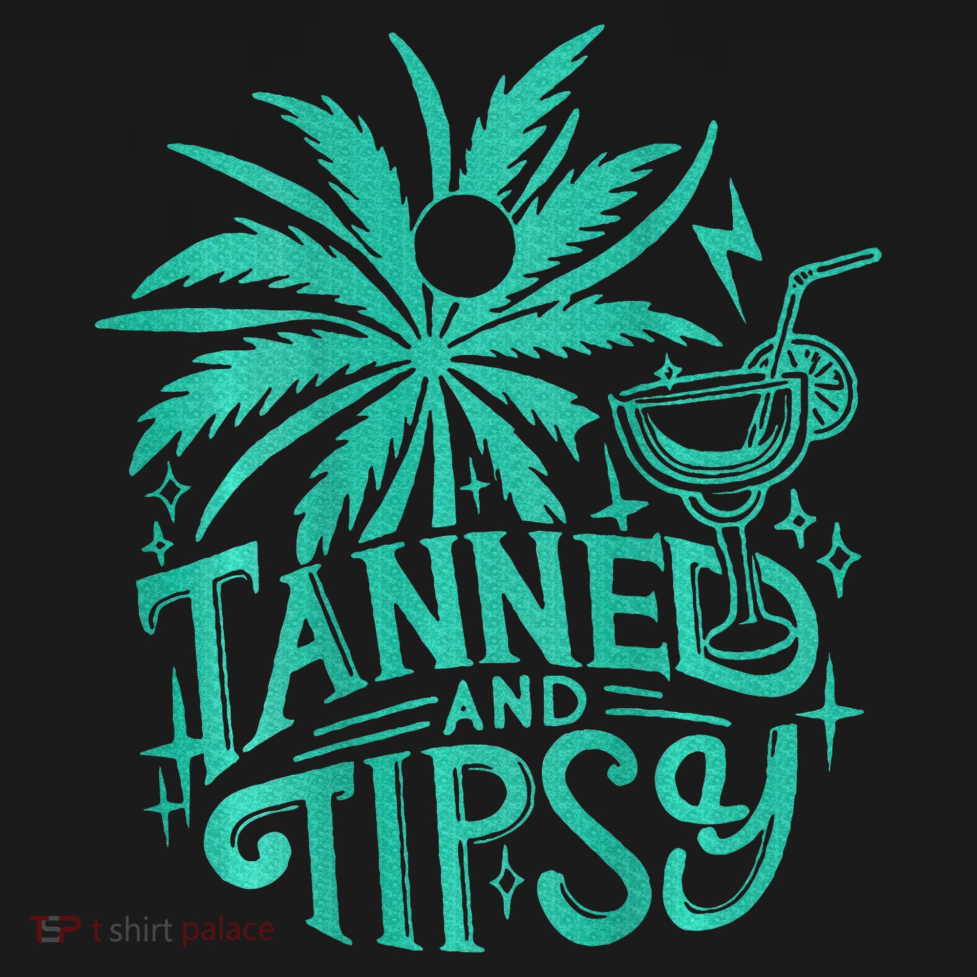 Retro Tanned And Tipsy Beach Summer Vacation T-Shirt