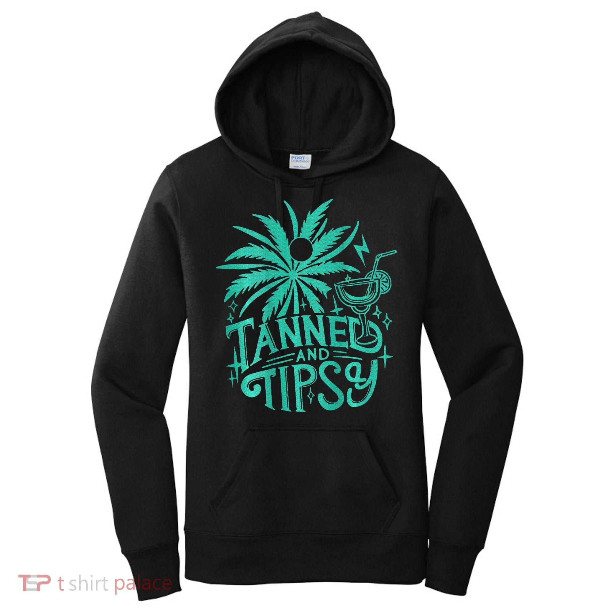 Retro Tanned And Tipsy Beach Summer Vacation Women's Hoodie