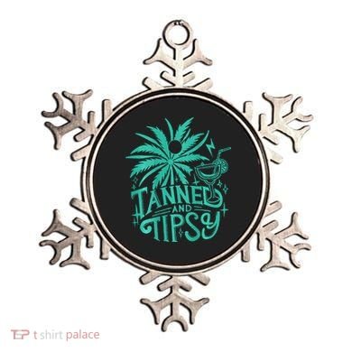 Retro Tanned And Tipsy Beach Summer Vacation Ornament