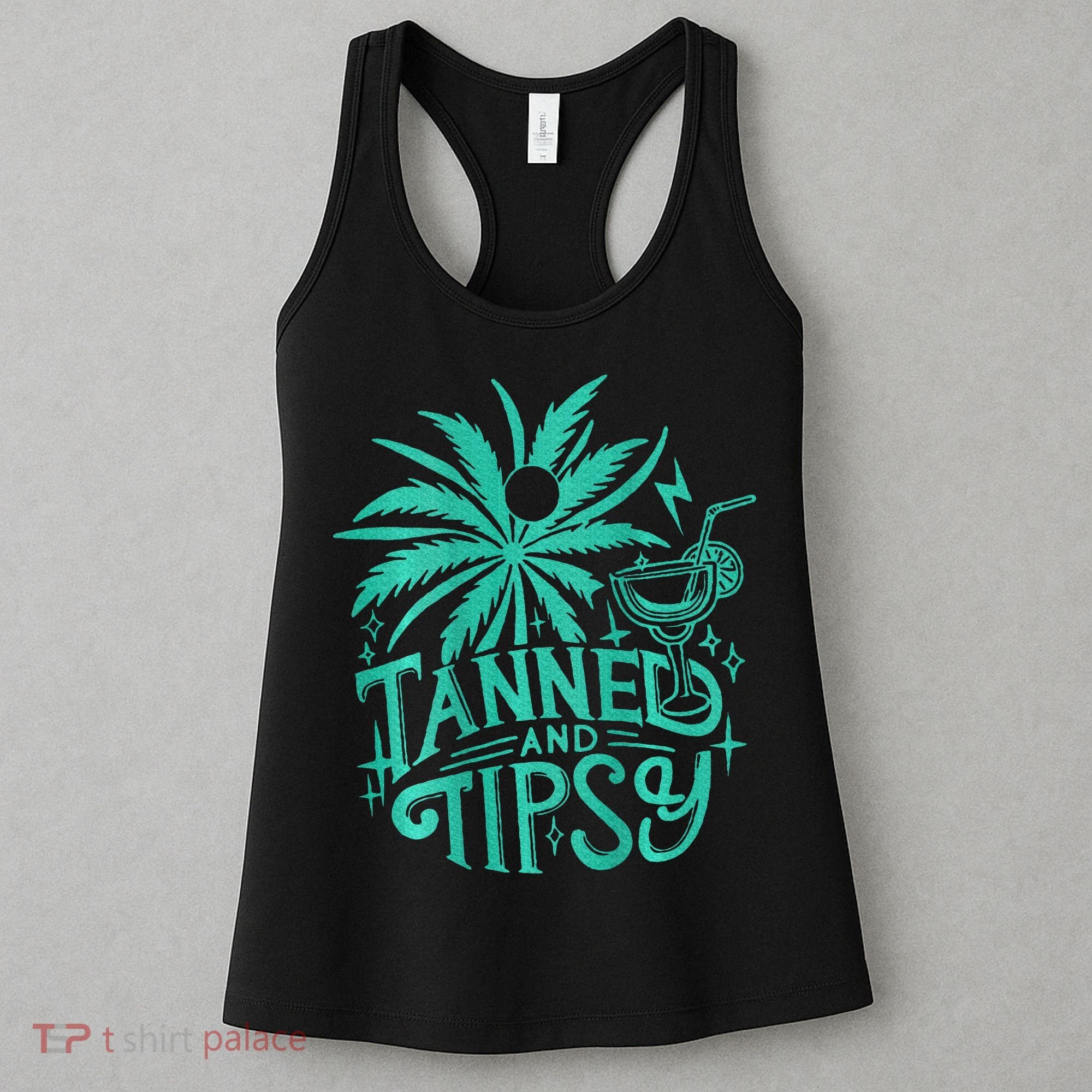 Retro Tanned And Tipsy Beach Summer Vacation Women's Tank Top
