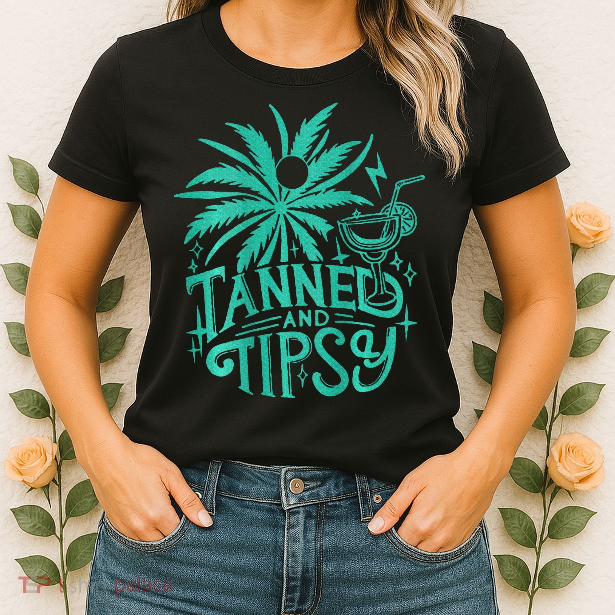 Retro Tanned And Tipsy Beach Summer Vacation Women's T-Shirt