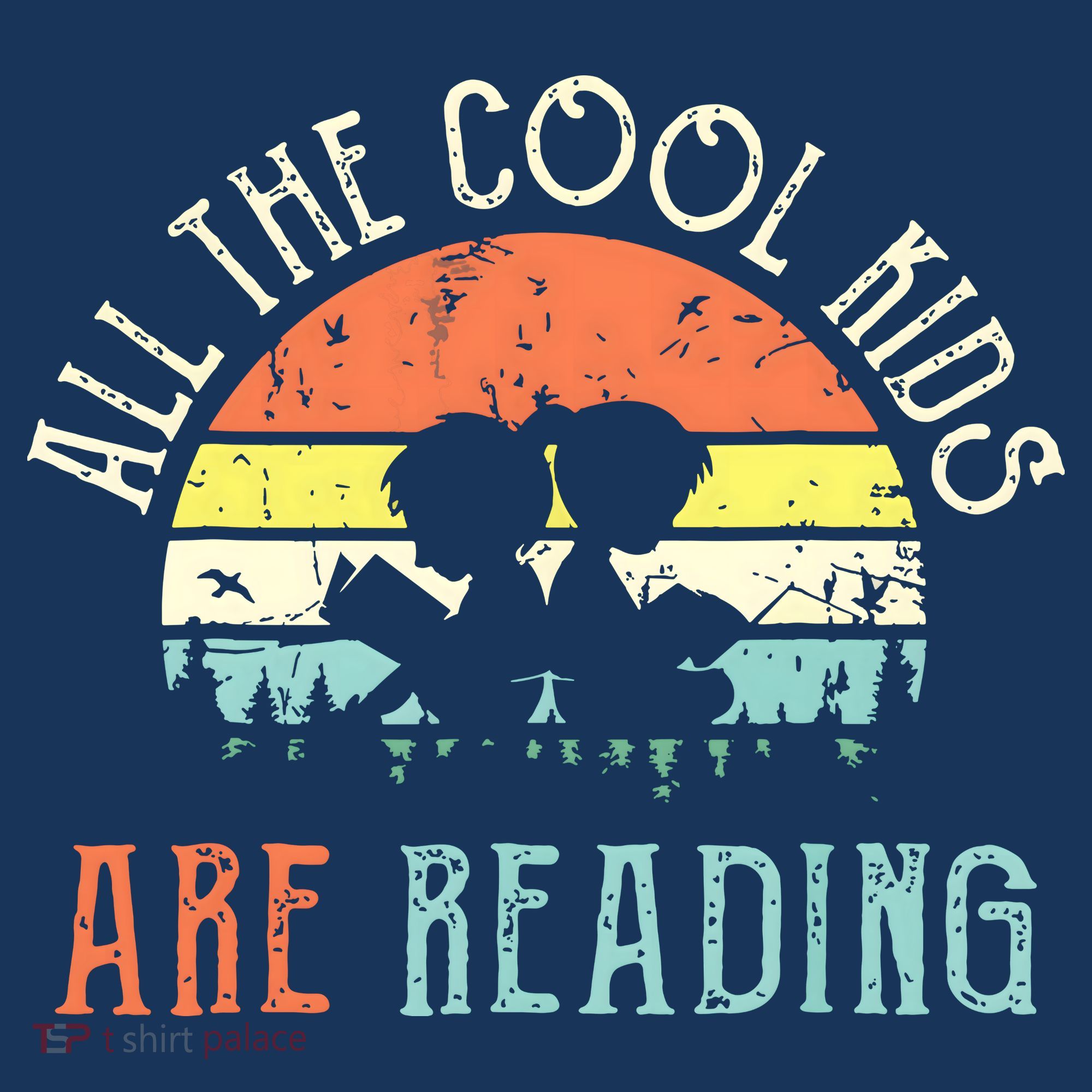 Reading Teacher All The Cool Are Reading Book Vintage T-Shirt