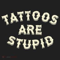 retro Tattoos Are Stupid Golf Towel thumb 3