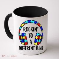 Rockin To A Different Tune Autism Awareness Coffee Mug thumb 0