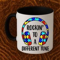 Rockin To A Different Tune Autism Awareness Coffee Mug thumb 2