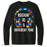 Rockin To A Different Tune Autism Awareness V.I.T. Fleece Crew Sweatshirt thumb 0
