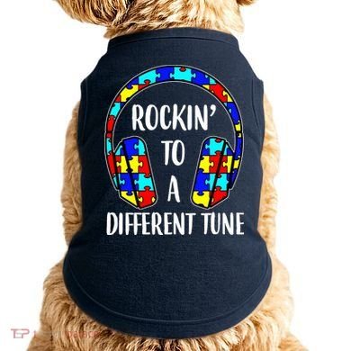 Rockin To A Different Tune Autism Awareness Doggie Tank