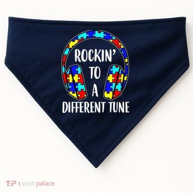 Rockin To A Different Tune Autism Awareness USA-Made Doggie Bandana