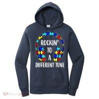 Rockin To A Different Tune Autism Awareness Women's Hoodie thumb 0