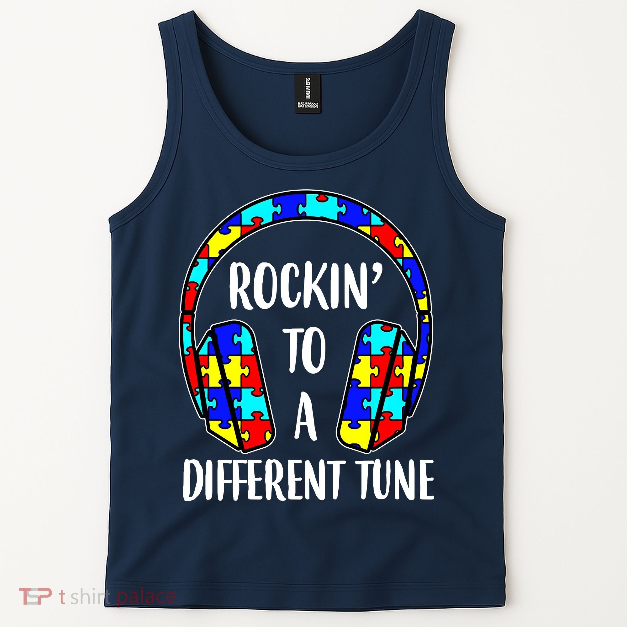 Rockin To A Different Tune Autism Awareness Tank Top