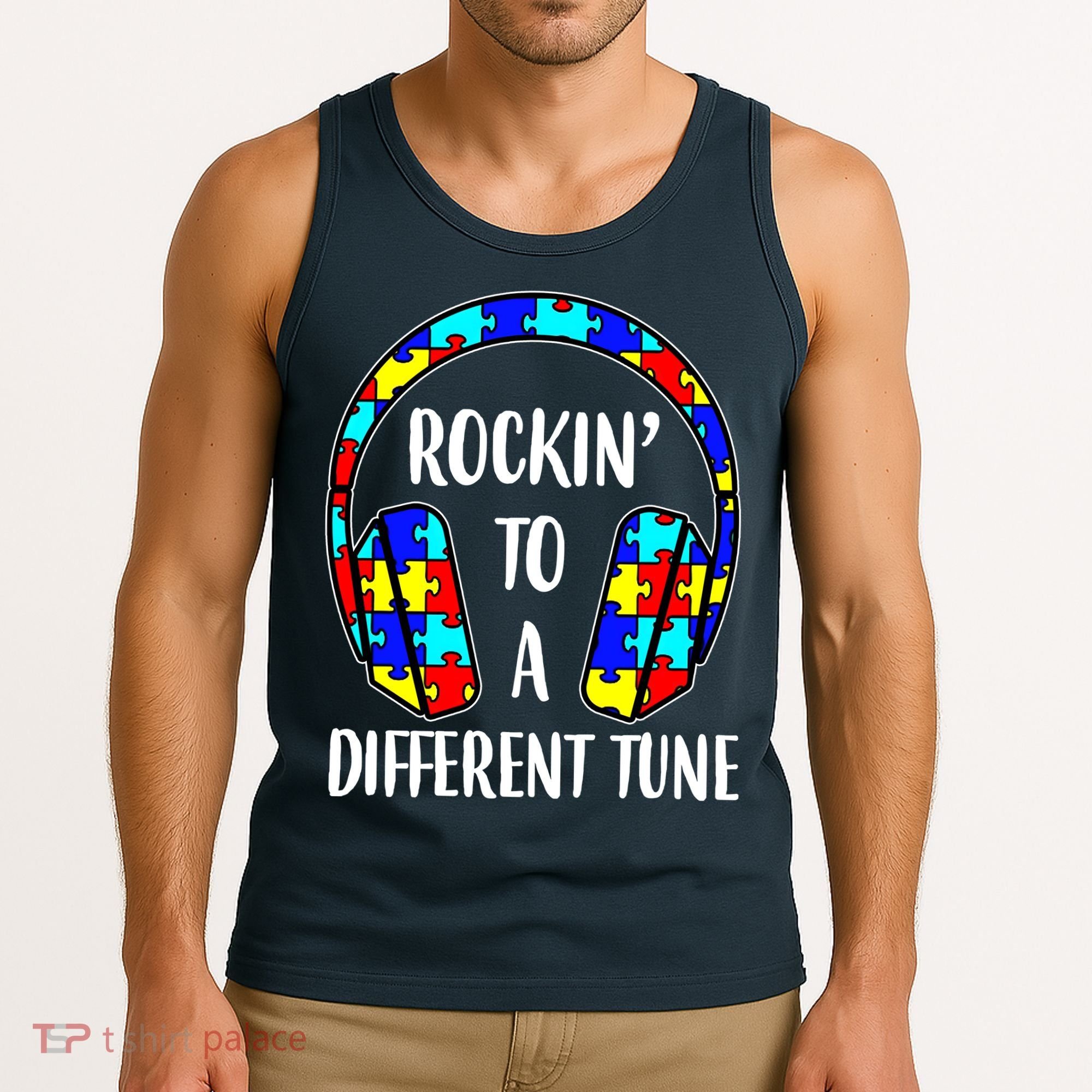Rockin To A Different Tune Autism Awareness Tank Top