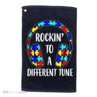 Rockin To A Different Tune Autism Awareness Golf Towel thumb 0