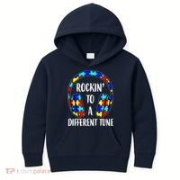 Rockin To A Different Tune Autism Awareness Kids Hoodie thumb 0