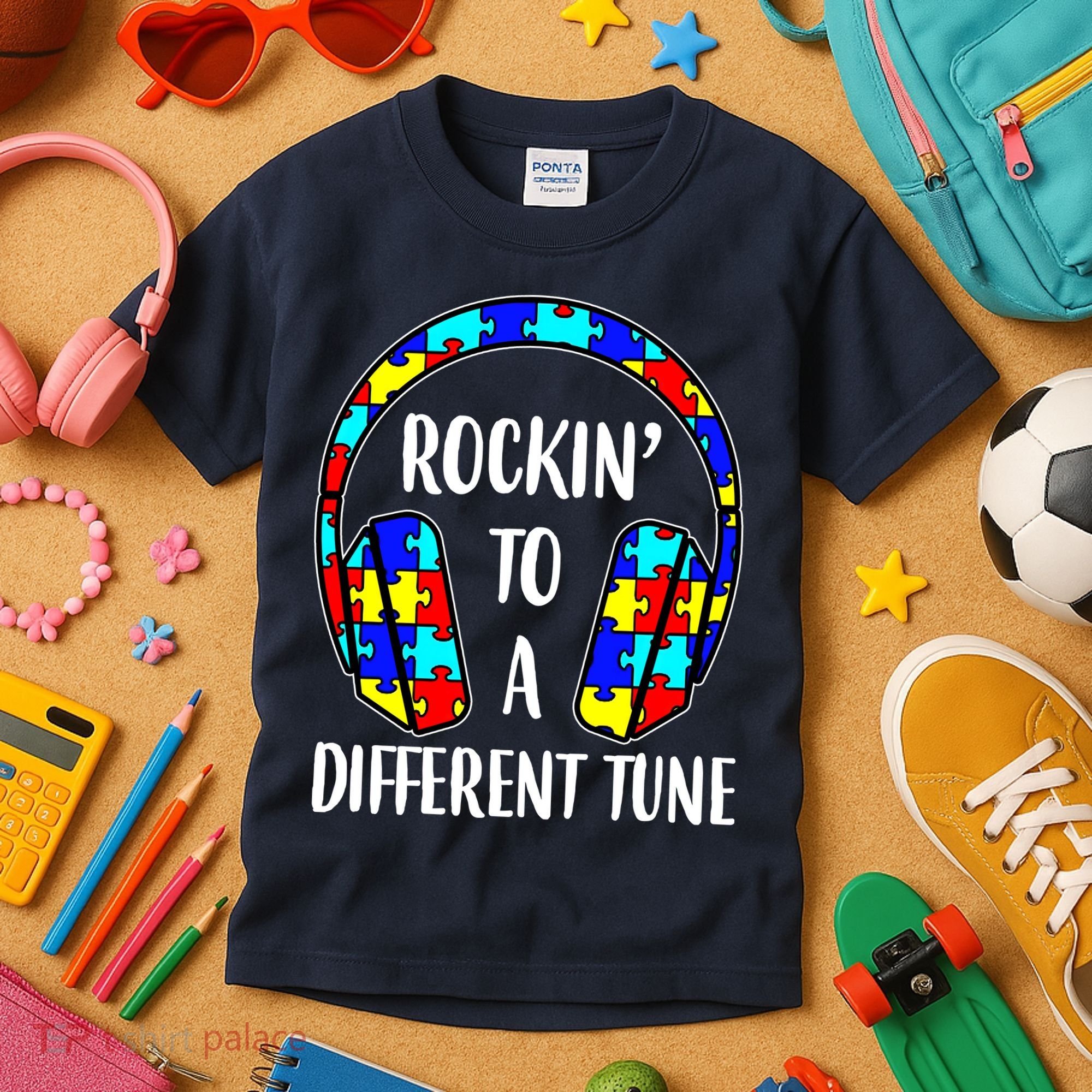 Rockin To A Different Tune Autism Awareness Kids T-Shirt
