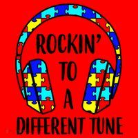 Rockin To A Different Tune Autism Awareness Santa Hat thumb 1