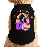 Rockin To A Different Tune Rainbow Autism Awareness Doggie Tank thumb 0