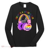 Rockin To A Different Tune Rainbow Autism Awareness Long Sleeve Shirt thumb 0