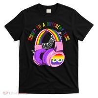 Rockin To A Different Tune Rainbow Autism Awareness T-Shirt thumb 0