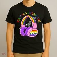 Rockin To A Different Tune Rainbow Autism Awareness T-Shirt thumb 3