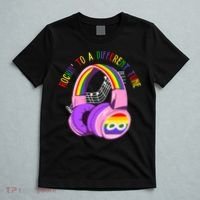Rockin To A Different Tune Rainbow Autism Awareness T-Shirt thumb 5