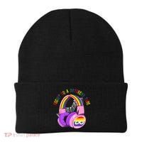 Rockin To A Different Tune Rainbow Autism Awareness Beanie thumb 0