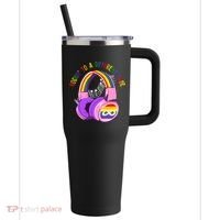 Rockin To A Different Tune Rainbow Autism Awareness 40oz Vacuum Insulated Stainless Steel Travel Tumbler thumb 0