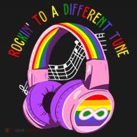 Rockin To A Different Tune Rainbow Autism Awareness Mousepad thumb 1