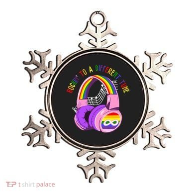 Rockin To A Different Tune Rainbow Autism Awareness Ornament